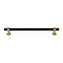 Top Knobs [M2752] Die Cast Zinc Cabinet Pull Handle - Bit Series - Oversized - Flat Black & Honey Bronze Finish - 8 13/16" C/C - 10 1/2" L