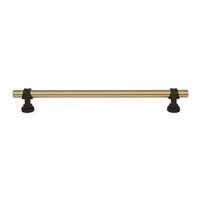 Top Knobs [M2753] Die Cast Zinc Cabinet Pull Handle - Bit Series - Oversized - Honey Bronze & Flat Black Finish - 8 13/16" C/C - 10 1/2" L