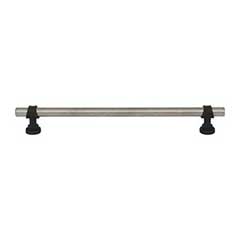Top Knobs [M2755] Die Cast Zinc Cabinet Pull Handle - Bit Series - Oversized - Pewter Antique &amp; Flat Black Finish - 8 13/16" C/C - 10 1/2" L