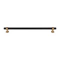 Top Knobs [M2764] Die Cast Zinc Cabinet Pull Handle - Bit Series - Oversized - Flat Black &amp; Honey Bronze Finish - 12&quot; C/C - 13 3/4&quot; L