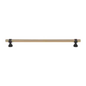 Top Knobs [M2765] Die Cast Zinc Cabinet Pull Handle - Bit Series - Oversized - Honey Bronze & Flat Black Finish - 12" C/C - 13 3/4" L