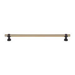 Top Knobs [M2765] Die Cast Zinc Cabinet Pull Handle - Bit Series - Oversized - Honey Bronze &amp; Flat Black Finish - 12&quot; C/C - 13 3/4&quot; L