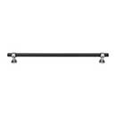 Top Knobs [M2766] Die Cast Zinc Cabinet Pull Handle - Bit Series - Oversized - Flat Black & Pewter Antique Finish - 12" C/C - 13 3/4" L