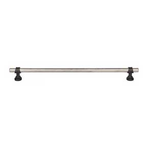 Top Knobs [M2767] Die Cast Zinc Cabinet Pull Handle - Bit Series - Oversized - Pewter Antique & Flat Black Finish - 12" C/C - 13 3/4" L
