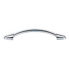 Top Knobs [M1933] Die Cast Zinc Cabinet Pull Handle - Buckle Series - Oversized - Polished Chrome Finish - 5 1/16" C/C - 6 1/8" L