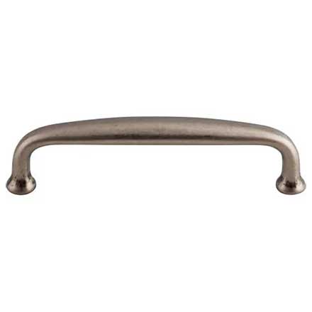 Top Knobs [M1190] Die Cast Zinc Cabinet Pull Handle - Charlotte Series - Standard Size - Pewter Antique Finish - 4&quot; C/C - 4 7/16&quot; L