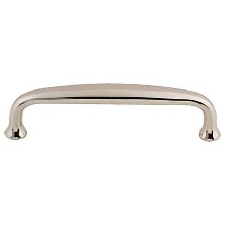 Top Knobs [M1280] Die Cast Zinc Cabinet Pull Handle - Charlotte Series - Standard Size - Polished Nickel Finish - 4" C/C - 4 7/16" L
