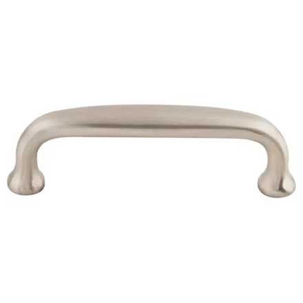 Top Knobs [M1281] Die Cast Zinc Cabinet Pull Handle - Charlotte Series - Standard Size - Brushed Satin Nickel Finish - 3&quot; C/C - 3 1/2&quot; L