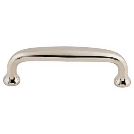 Top Knobs [M1282] Die Cast Zinc Cabinet Pull Handle - Charlotte Series - Standard Size - Polished Nickel Finish - 3" C/C - 3 1/2" L