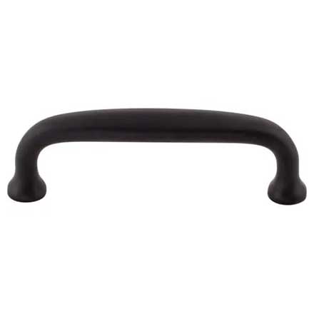 Top Knobs [M1681] Die Cast Zinc Cabinet Pull Handle - Charlotte Series - Standard Size - Flat Black Finish - 3&quot; C/C - 3 1/2&quot; L