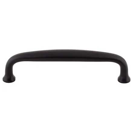 Top Knobs [M1682] Die Cast Zinc Cabinet Pull Handle - Charlotte Series - Standard Size - Flat Black Finish - 4&quot; C/C - 4 7/16&quot; L