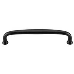 Top Knobs [M1683] Die Cast Zinc Cabinet Pull Handle - Charlotte Series - Oversized - Flat Black Finish - 6&quot; C/C - 6 5/8&quot; L