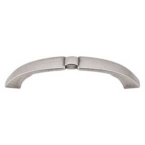 Top Knobs [M1208] Die Cast Zinc Cabinet Pull Handle - Lida Series - Standard Size - Pewter Antique Finish - 3 3/4" C/C - 4 5/8" L