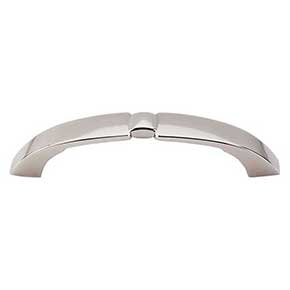 Top Knobs [M1291] Die Cast Zinc Cabinet Pull Handle - Lida Series - Standard Size - Polished Nickel Finish - 3 3/4" C/C - 4 5/8" L