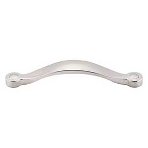 Top Knobs [M1262] Die Cast Zinc Cabinet Pull Handle - Saddle Series - Oversized - Brushed Satin Nickel Finish - 5 1/16" C/C - 5 3/4" L