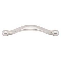 Top Knobs [M1263] Die Cast Zinc Cabinet Pull Handle - Saddle Series - Oversized - Polished Nickel Finish - 5 1/16&quot; C/C - 5 3/4&quot; L