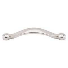 Top Knobs [M1263] Die Cast Zinc Cabinet Pull Handle - Saddle Series - Oversized - Polished Nickel Finish - 5 1/16" C/C - 5 3/4" L