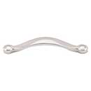 Top Knobs [M1263] Die Cast Zinc Cabinet Pull Handle - Saddle Series - Oversized - Polished Nickel Finish - 5 1/16&quot; C/C - 5 3/4&quot; L