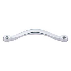Top Knobs [M1931] Die Cast Zinc Cabinet Pull Handle - Saddle Series - Oversized - Polished Chrome Finish - 5 1/16" C/C - 5 3/4" L