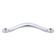 Top Knobs [M1931] Die Cast Zinc Cabinet Pull Handle - Saddle Series - Oversized - Polished Chrome Finish - 5 1/16&quot; C/C - 5 3/4&quot; L