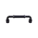 Top Knobs [TK883BLK] Die Cast Zinc Cabinet Pull Handle - Brixton Series - Standard Size - Matte Black Finish - 3 3/4&quot; C/C - 4 3/8&quot; L