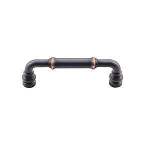 Top Knobs [TK883UM] Die Cast Zinc Cabinet Pull Handle - Brixton Series - Standard Size - Umbrio Finish - 3 3/4" C/C - 4 3/8" L