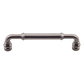 Top Knobs [TK884AG] Die Cast Zinc Cabinet Pull Handle - Brixton Series - Oversized - Ash Gray Finish - 5 1/16" C/C - 5 5/8" L