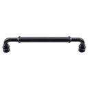 Top Knobs [TK885BLK] Die Cast Zinc Cabinet Pull Handle - Brixton Series - Oversized - Flat Black Finish - 6 5/16" C/C - 6 15/16" L