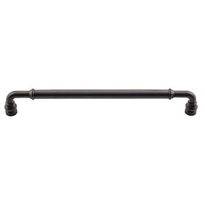 Top Knobs [TK887SAB] Die Cast Zinc Cabinet Pull Handle - Brixton Series - Oversized - Sable Finish - 8 13/16" C/C - 9 1/2" L