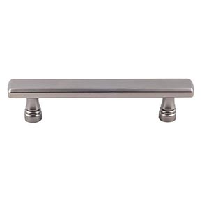 Top Knobs [TK853AG] Die Cast Zinc Cabinet Pull Handle - Kingsbridge Series - Standard Size - Ash Gray Finish - 3 3/4" C/C - 5 13/16" L