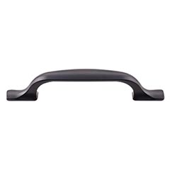 Top Knobs [TK863BLK] Die Cast Zinc Cabinet Pull Handle - Torbay Series - Standard Size - Flat Black Finish - 3 3/4" C/C - 5 1/2" L