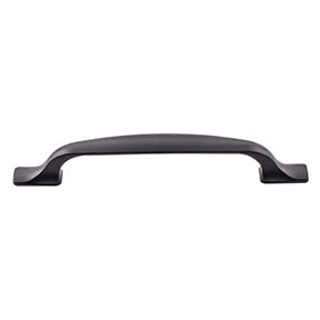 Top Knobs [TK864BLK] Die Cast Zinc Cabinet Pull Handle - Torbay Series - Oversized - Flat Black Finish - 5 1/16" C/C - 6 3/4" L