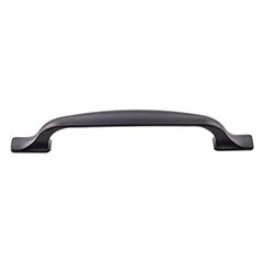 Top Knobs [TK864BLK] Die Cast Zinc Cabinet Pull Handle - Torbay Series - Oversized - Flat Black Finish - 5 1/16" C/C - 6 3/4" L