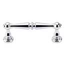 Top Knobs [M1716] Die Cast Zinc Cabinet Pull Handle - Edwardian Series - Standard Size - Polished Chrome Finish - 3&quot; C/C - 3 11/16&quot; L