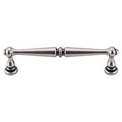 Top Knobs [M917] Die Cast Zinc Cabinet Pull Handle - Edwardian Series - Oversized - Pewter Antique Finish - 5&quot; C/C - 5 3/4&quot; L