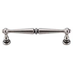 Top Knobs [M917] Die Cast Zinc Cabinet Pull Handle - Edwardian Series - Oversized - Pewter Antique Finish - 5&quot; C/C - 5 3/4&quot; L