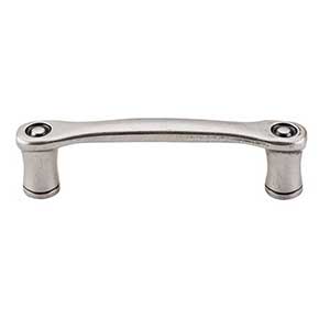 Top Knobs [M971] Die Cast Zinc Cabinet Pull Handle - Link Series - Standard Size - Antique Pewter Finish - 3" C/C - 3 5/8" L