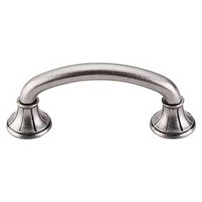 Top Knobs [M962] Die Cast Zinc Cabinet Pull Handle - Lund Series - Standard Size - Pewter Antique Finish - 3" C/C - 4" L
