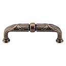 Top Knobs [M936] Die Cast Zinc Cabinet Pull Handle - Ribbon & Reed Series - Standard Size - German Bronze Finish - 3 3/4" C/C - 4 5/16" L