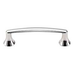 Top Knobs [M1293] Die Cast Zinc Cabinet Pull Handle - Rue Series - Standard Size - Polished Nickel Finish - 3 3/4&quot; C/C - 4 5/8&quot; L