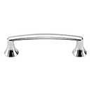 Top Knobs [M1293] Die Cast Zinc Cabinet Pull Handle - Rue Series - Standard Size - Polished Nickel Finish - 3 3/4" C/C - 4 5/8" L