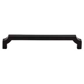 Top Knobs [TK3023BLK] Die Cast Zinc Cabinet Pull Handle - Davenport Series - Oversized - Flat Black Finish - 6 5/16" C/C - 6 3/4" L