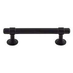 Top Knobs [TK3001BLK] Die Cast Zinc Cabinet Pull Handle - Ellis Series - Standard Size - Flat Black Finish - 3 3/4&quot; C/C - 5 3/16&quot; L