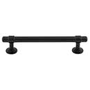 Top Knobs [TK3002BLK] Die Cast Zinc Cabinet Pull Handle - Ellis Series - Oversized - Flat Black Finish - 5 1/16" C/C - 6 7/16" L