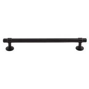 Top Knobs [TK3004BLK] Die Cast Zinc Cabinet Pull Handle - Ellis Series - Oversized - Flat Black Finish - 7 9/16" C/C - 9" L
