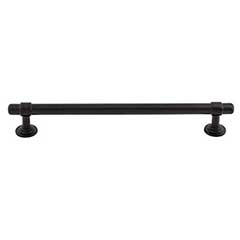 Top Knobs [TK3004BLK] Die Cast Zinc Cabinet Pull Handle - Ellis Series - Oversized - Flat Black Finish - 7 9/16&quot; C/C - 9&quot; L