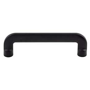 Top Knobs [TK3041BLK] Die Cast Zinc Cabinet Pull Handle - Hartridge Series - Standard Size - Flat Black Finish - 3 3/4" C/C - 4 5/16" L