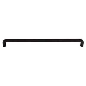 Top Knobs [TK3046BLK] Die Cast Zinc Cabinet Pull Handle - Hartridge Series - Oversized - Flat Black Finish - 12" C/C - 12 1/2" L