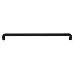 Top Knobs [TK3046BLK] Die Cast Zinc Cabinet Pull Handle - Hartridge Series - Oversized - Flat Black Finish - 12" C/C - 12 1/2" L