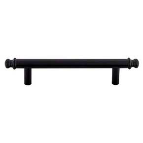 Top Knobs [TK3052BLK] Die Cast Zinc Cabinet Pull Handle - Julian Series - Standard Size - Flat Black Finish - 3 3/4" C/C - 5 3/4" L